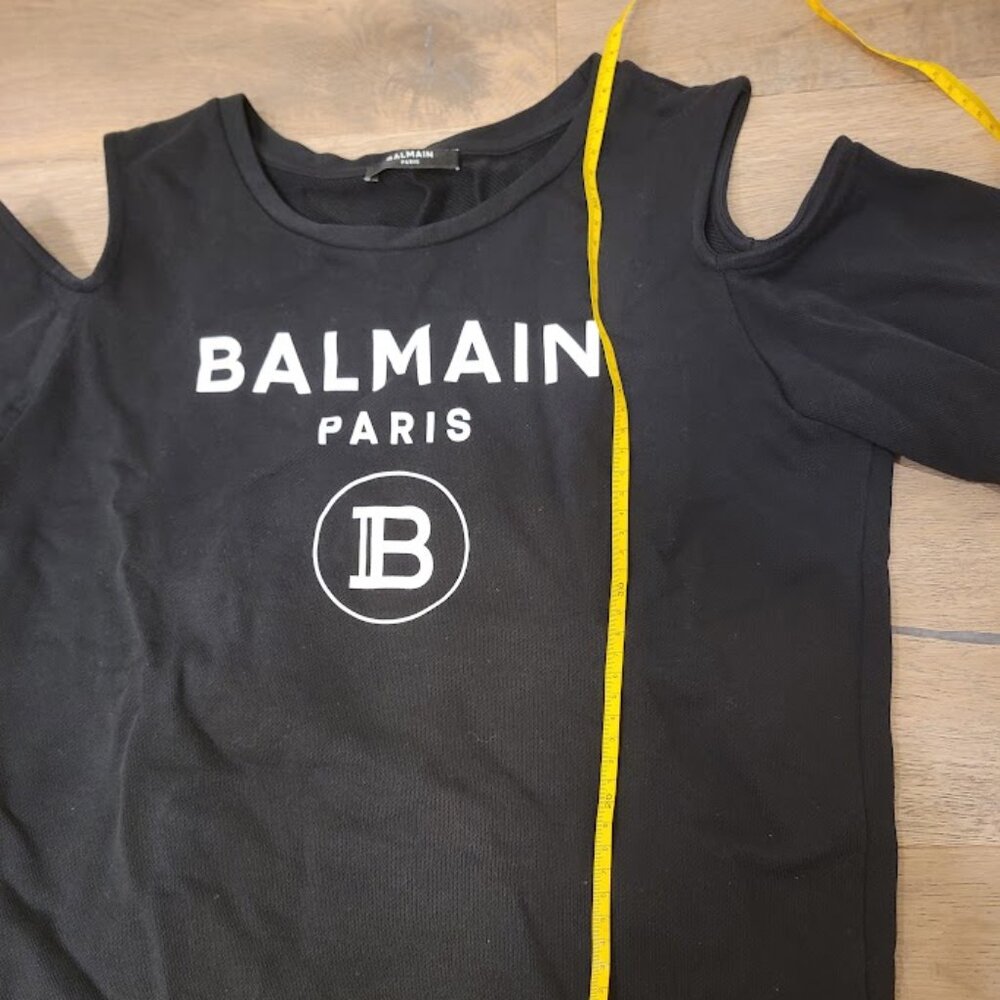 Balmain Black Cold-shoulder Top - Picture 6 of 8